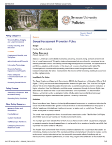 Syracuse University Policies