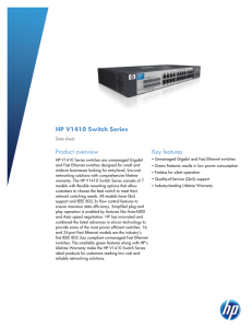 HP V1410 Switch Series