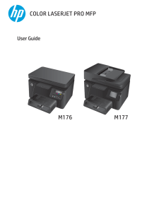 HP Color LaserJet Pro MFP M176/M177 User Guide