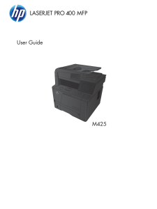 HP LaserJet Pro 400 MFP User Guide