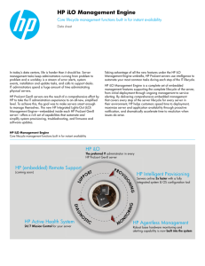 HP iLO Management Engine - Data sheet (US