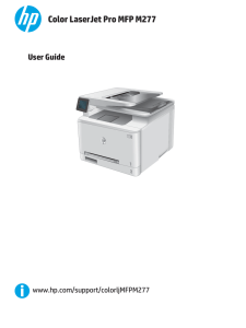 HP Color LaserJet Pro MFP M277 User Guide