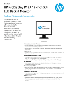HP ProDisplay P17A 17-inch 5:4 LED Backlit