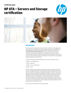 HP ATA – Servers and Storage certification
