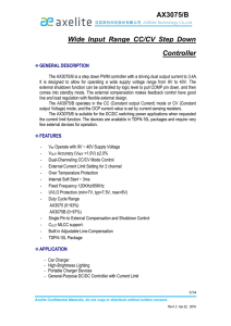 AX3075/B Wide Input Range CC/CV Step Down Controller