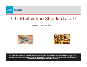 TJC Medication Standards 2014