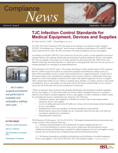 TJC Infection Control Standards for Medical Equipment