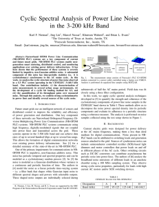 Cyclic Spectral Analysis of Power Line Noise in the 3