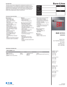 Sure-Lites EUX exit sign spec sheet