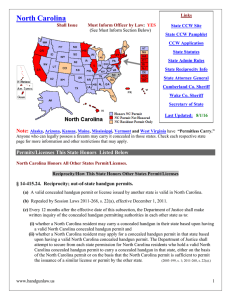 North Carolina - Handgunlaw.us