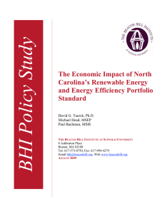 The Economic Impact of North Carolina`s Renewable Energy and