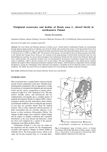 Postglacial occurrence and decline of Betula nana L.