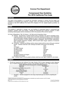 Corona Fire Department Compressed Gas Guideline Per 2010