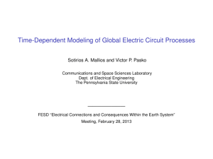 Time-Dependent Modeling of Global Electric Circuit Processes