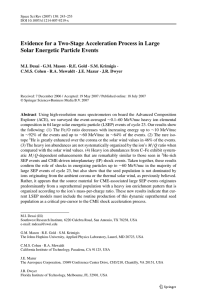 Evidence for a Two-Stage Acceleration Process in Large