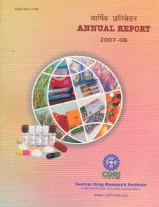 Annual Report 2007-08 - Central Drug Research Institute