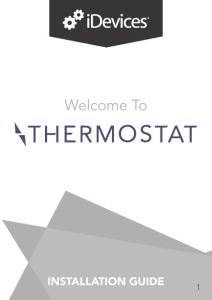 iDevices Thermostat Installation Guide