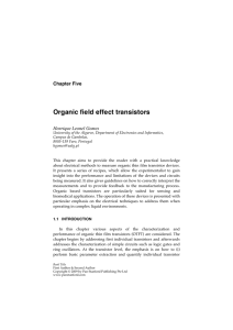 Organic field effect transistors