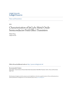 Characterization of InGaAs Metal-Oxide-Semiconductor Field