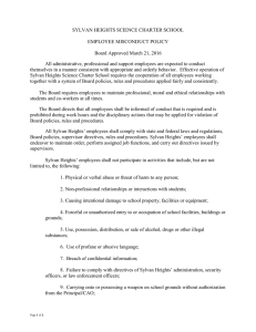 Employee Misconduct Policy - Sylvan Heights Science Charter School