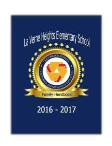 School Handbook - La Verne Heights Elementary School