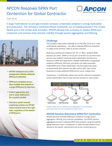 APCON Resolves SPAN Port Contention for Global Contractor