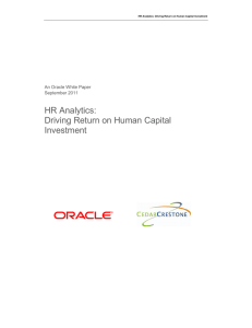 Driving Return on Human Capital Investment