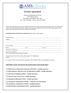 License Agreement - American Mathematical Society