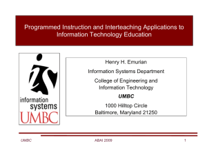 Programmed Instruction and Interteaching Applications to