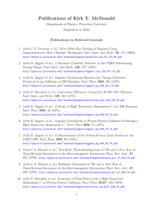 Publications of Kirk T. McDonald - Physics