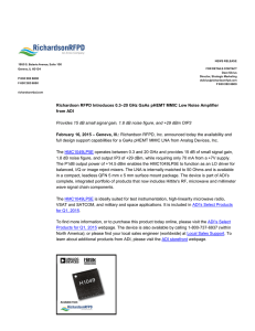 Richardson RFPD Introduces 0.3–20 GHz GaAs pHEMT MMIC Low