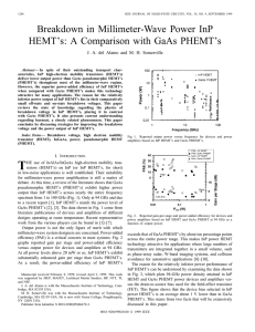 Breakdown in millimeter-wave power InP HEMT`s: a comparison