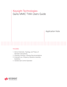 Keysight Technologies GaAs MMIC TWA Users Guide