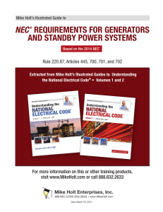 nec® requirements for generators and standby power