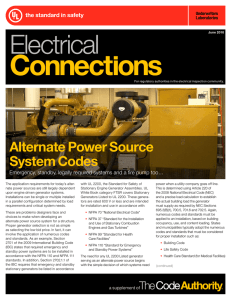 Alternate Power Source System Codes