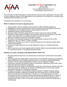 AFAA`s involvement in the codes - Automatic Fire Alarm Association