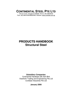 Products Handbook - Continental Steel Pte Ltd