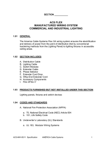 acs flex manufactured wiring system commercial and industrial lighting