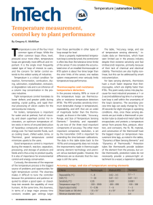 Temperature measurement, control key to plant performance