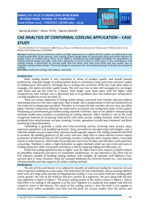 cae analysis of conformal cooling application – case study