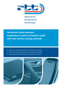 Variotherm liquid-operated temperature control of injection molds