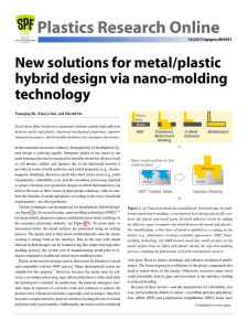 New solutions for metal/plastic hybrid design via nano