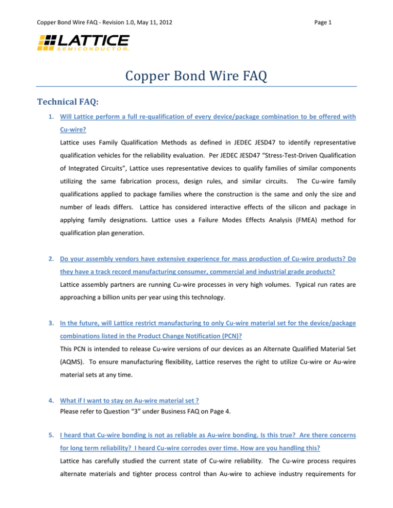 Copper Bond Wire FAQ