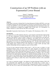 Construction of an NP Problem with an Exponential