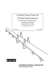 A parallel feature tracker for extended image sequences
