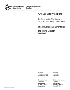 Annual Safety Report - Environmental Monitoring in 2014 at CRL