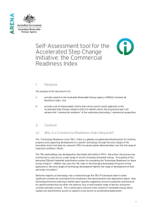 ASCI Self assessment tool for Commercial Readiness Index