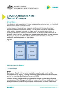 TEQSA Guidance Note: Nested Courses