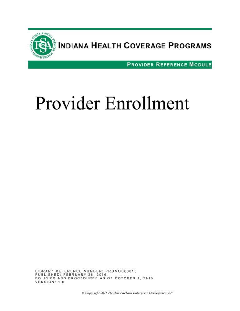 Indiana Medicaid Provider Manual 2022 9550