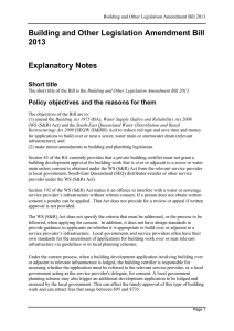 Explanatory Notes - Queensland Legislation